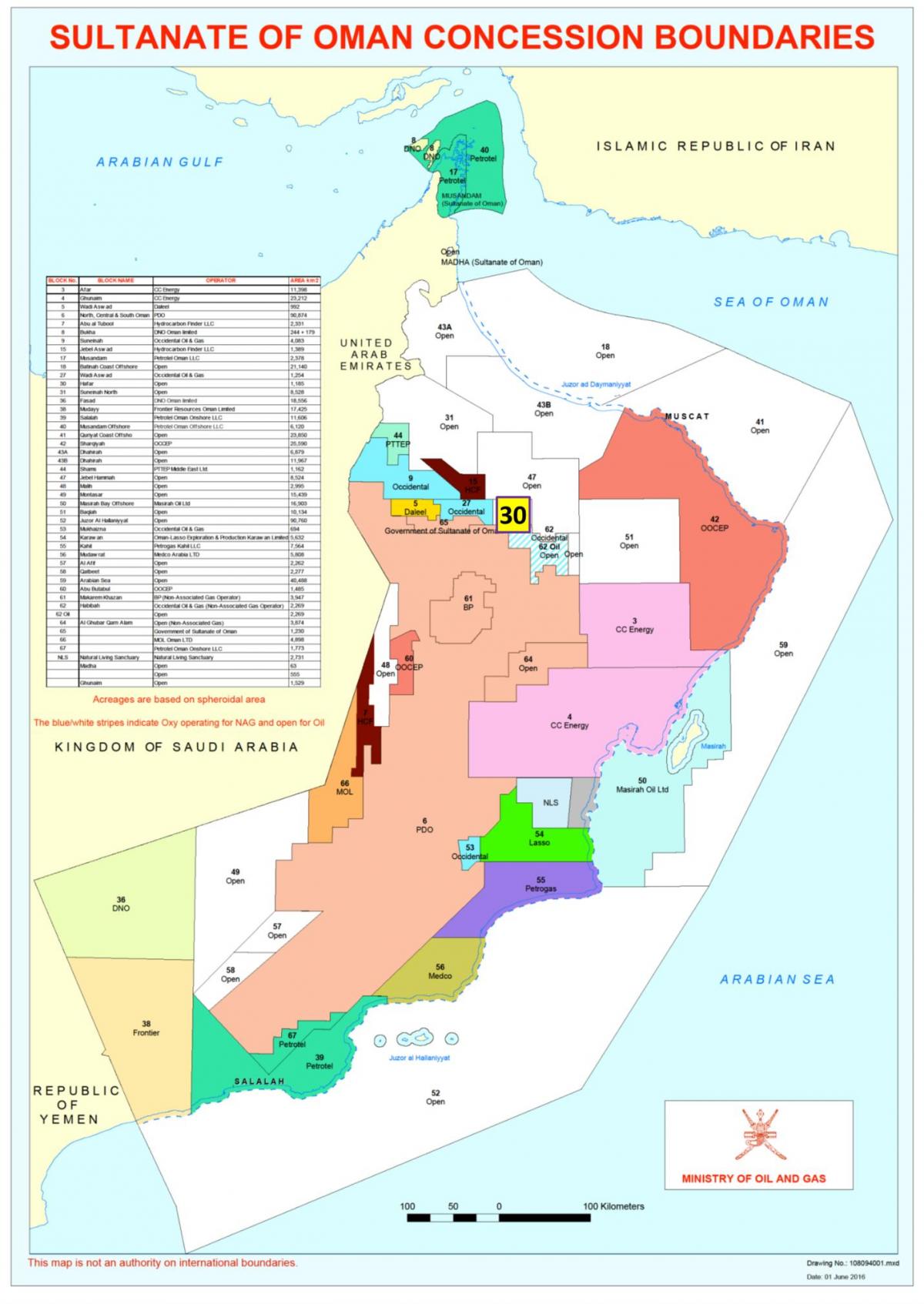 mapa lekhwair Omán