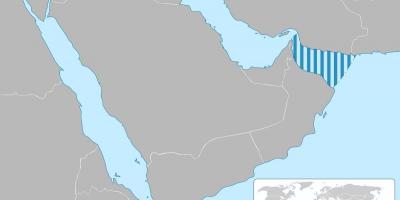 Ománský záliv na mapě