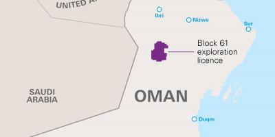 Mapa khazzan Omán