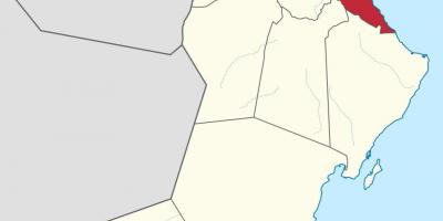 Muscat Omán na mapě