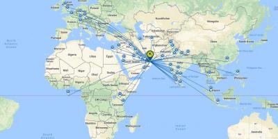 Oman air flight mapa tras