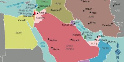 Mapa Omán mapa střední východ