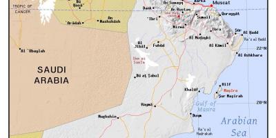 Mapa Ománu politické